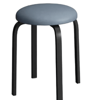 Taburet bucatarie, sufragerie, piele ecologica, albastru, 46x30x30