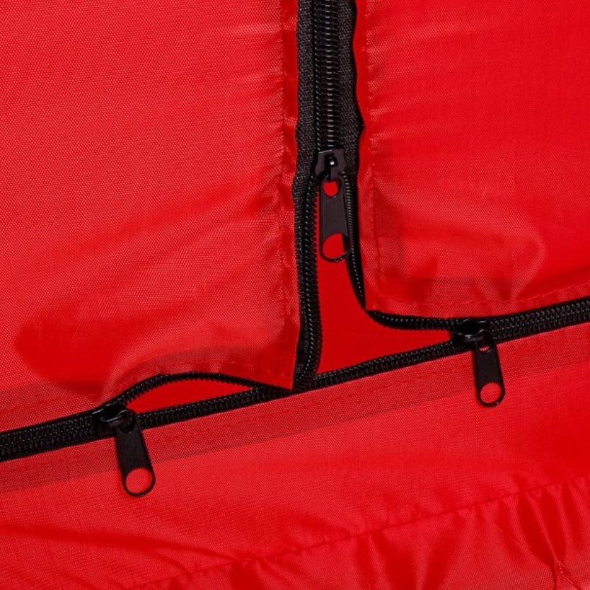 Tarc copii, hexagonal, interior, exterior, cos basket inclus, pereti pentru siguranta, rosu, 125x112x65 cm - BUZ.RO