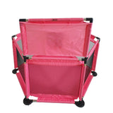 Tarc pentru copii hexagonal, pentru interior/exterior, cu cos de baschet, 30 bile incluse, roz, 125x112x65 cm, buz - BUZ.RO