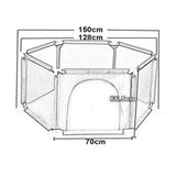 Tarc pentru copii hexagonal, pentru interior/exterior, cu cos de baschet, 30 bile incluse, roz, 125x112x65 cm, buz - BUZ.RO