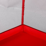 Tarc copii, hexagonal, interior, exterior, cos basket inclus, pereti pentru siguranta, rosu, 125x112x65 cm