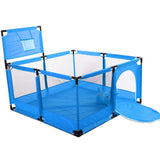 Tarc pentru copii, set de joaca, cu cos de baschet , pereti pentru siguranta, pentru interior/exterior, rosu, 126x126x66, buz roz