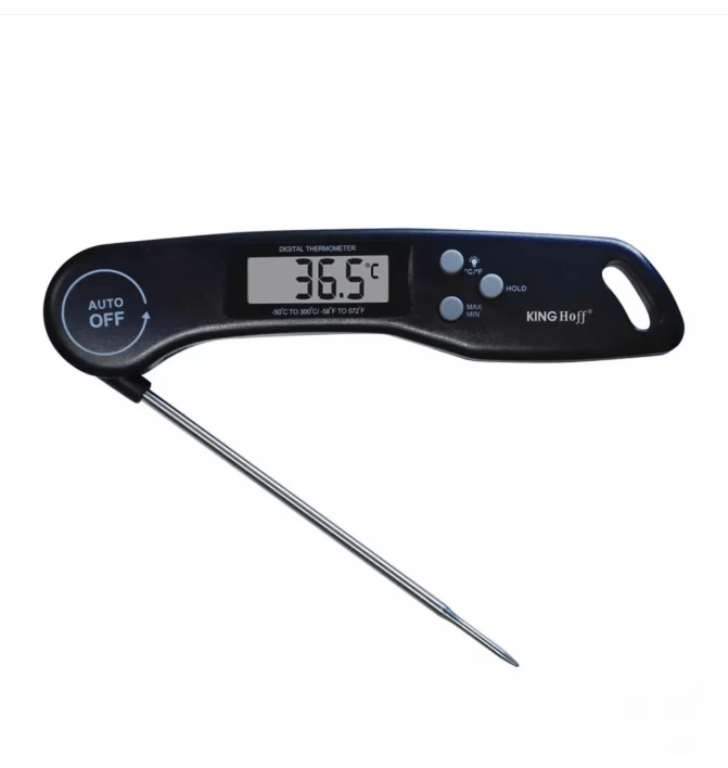 Termometru electronic bucatarie| negru| KingHoff|Magnetic| pliabil|afisaj digital - BUZ.RO