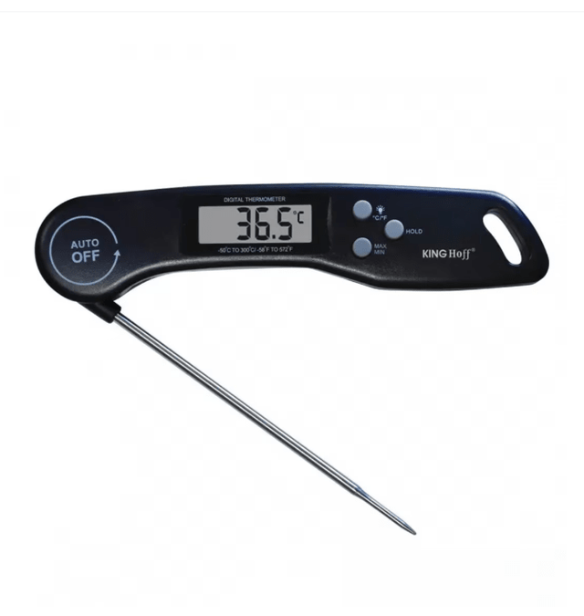 Termometru electronic bucatarie| negru| KingHoff|Magnetic| pliabil|afisaj digital - BUZ.RO