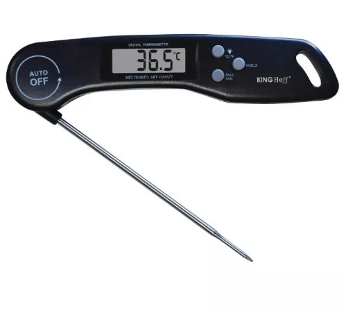 Termometru electronic bucatarie| negru| KingHoff|Magnetic| pliabil|afisaj digital - BUZ.RO
