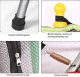 Trambulina copii, plasa de protectie textila, cadru metal, protectii spuma, protectii plastic ,interior , exterior ,greutate 200 kg