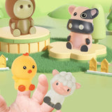 Turn Montessori, 6 cuburi din carton, cuburi stivuibile, cu forme, cifre si animale, 3 ani