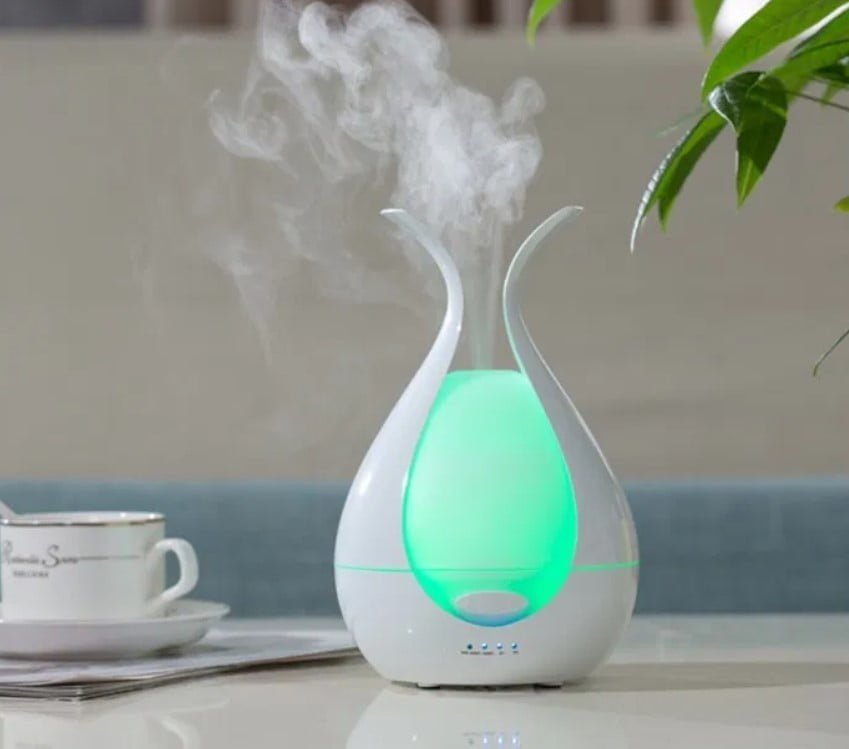 Umidificator aer, purificator aer, difuzor, aromaterapie, ultrasunete, 7 culori - BUZ.RO