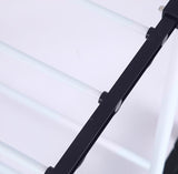 Uscator de rufe metalic, pliabil, cu suport de umerase pentru haine, raft pentru incaltaminte, 3 etaje, 170x 64 cm - BUZ.RO