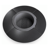 Vatra de Foc pentru Gradina Fire Pit cu Masa Rotunda Metalica si Suport pentru Lemne - BUZ.RO