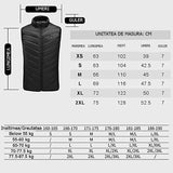 Vesta unisex cu incalzire, 3 nivele temperatura, USB incorporat XXXL