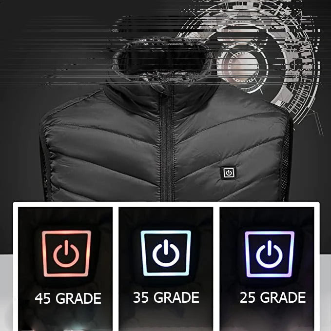 Vesta unisex cu incalzire, 3 nivele temperatura, USB incorporat XXXL