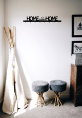 Cuier hol/baie/sufragerie , de Perete Metalic Negru Tip home sweet home– Modern