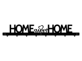 Cuier hol/baie/sufragerie , de Perete Metalic Negru Tip home sweet home– Modern