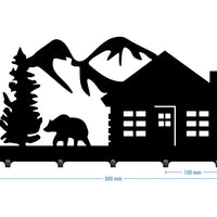 Cuier hol/baie/sufragerie , de Perete Metalic Negru Tip Natura/munte– Modern