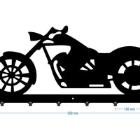 Cuier hol/baie/sufragerie , de Perete Metalic Negru Tip Motocicleta– Modern