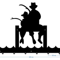 Cuier hol/baie/sufragerie , de Perete Metalic Negru Tip PESCAR– Modern